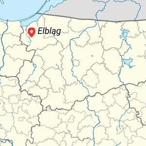 Elbląg na mapie