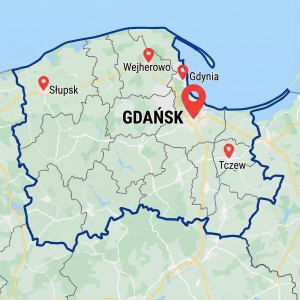 Mapa Gdańska