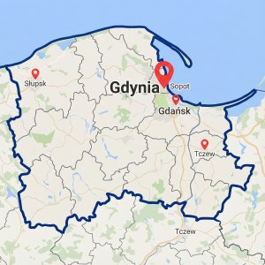 Mapa Gdyni