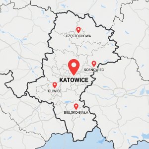 Katowice na mapie