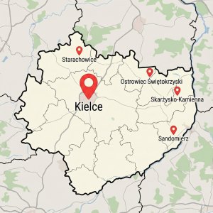 Mapa Kielce