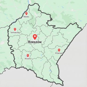Rzeszów na mapie