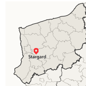 Stargard na mapie