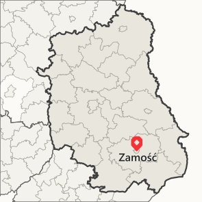 Zamość na mapie